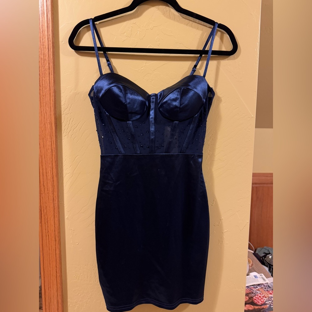 NWT Blue bodycon dress sz S